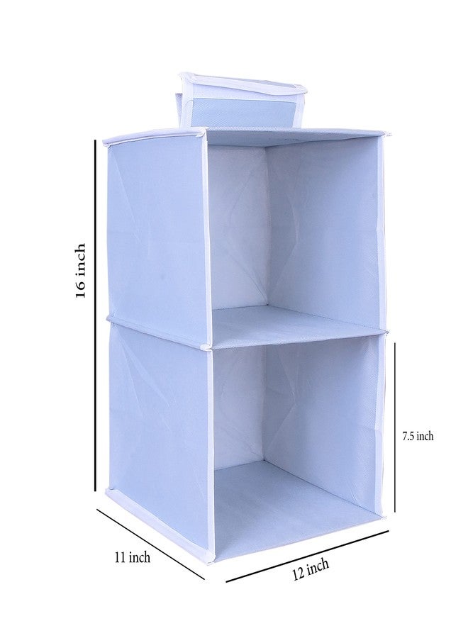MBW Hanging Closet Organizer, Hanging Closet Organizer, Hanging Storage Shelves for Baby Room Cloth Hanging Shelves Collapsible, and Easy Mount (Pack of 1, 2 Shelves||Grey||) - Image 5